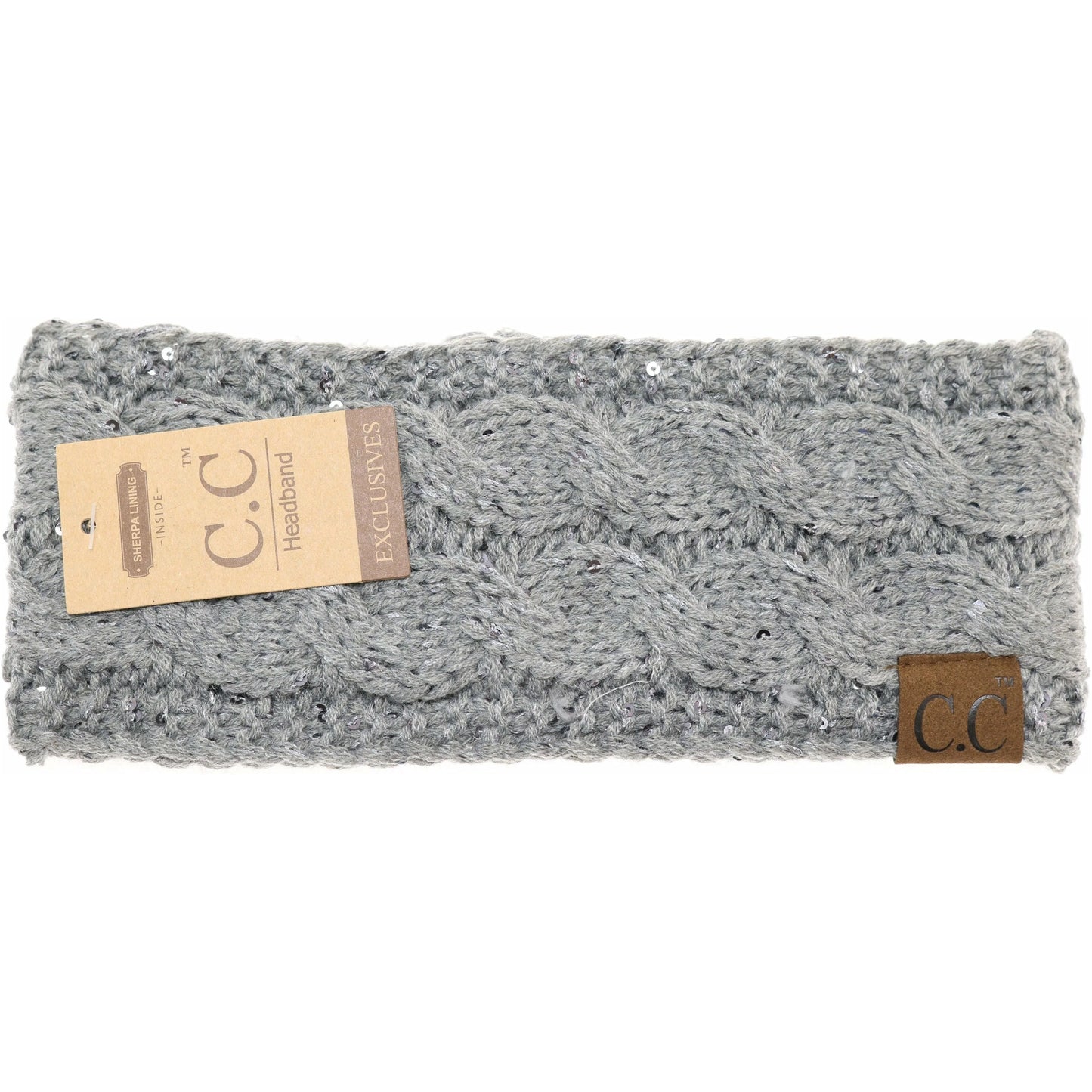 Accessories | C.C Sequin Head Wrap Lt. Melange Grey