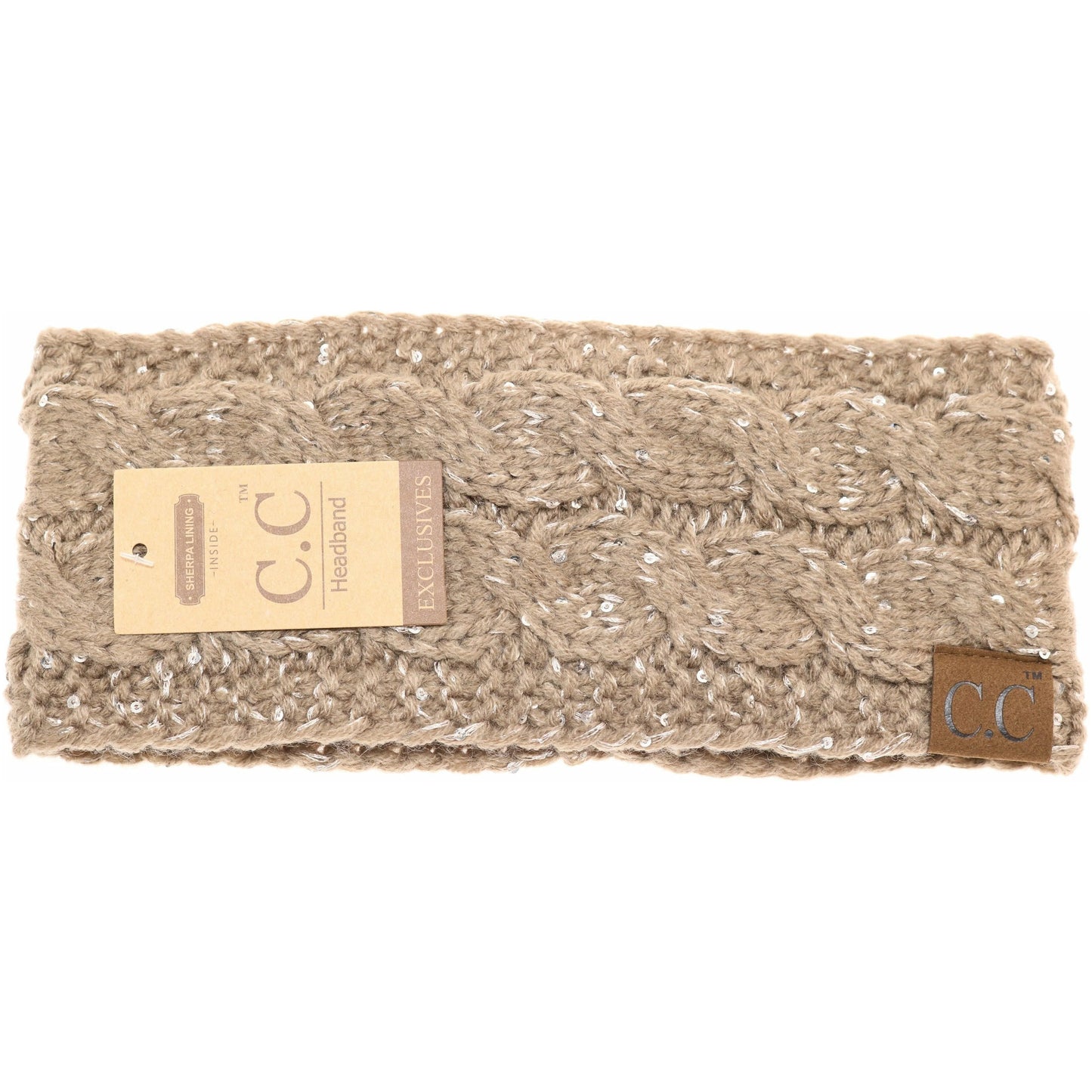 Accessories | C.C Sequin Head Wrap Taupe