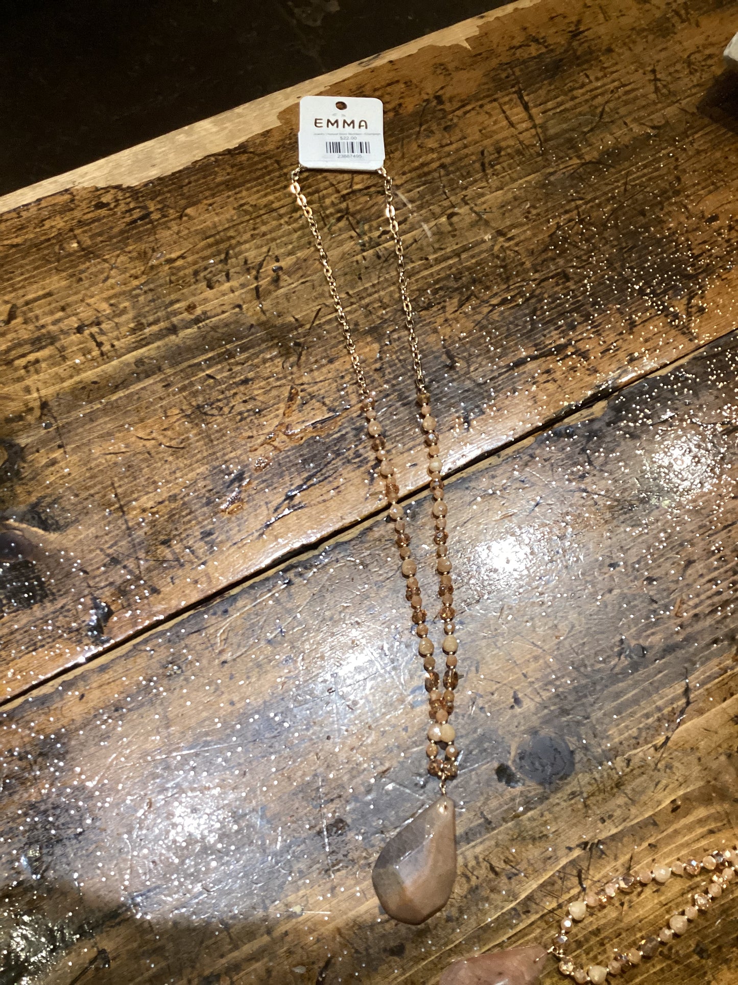 Jewelry | Natural Stone Necklace - Champagne