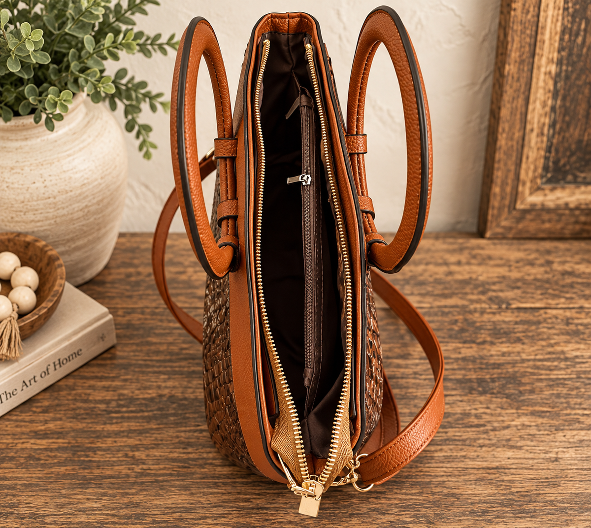 Purse - Saddle Croc Embossed