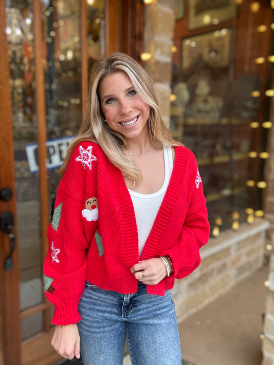 Christmas Themed Knitted Cardigan
