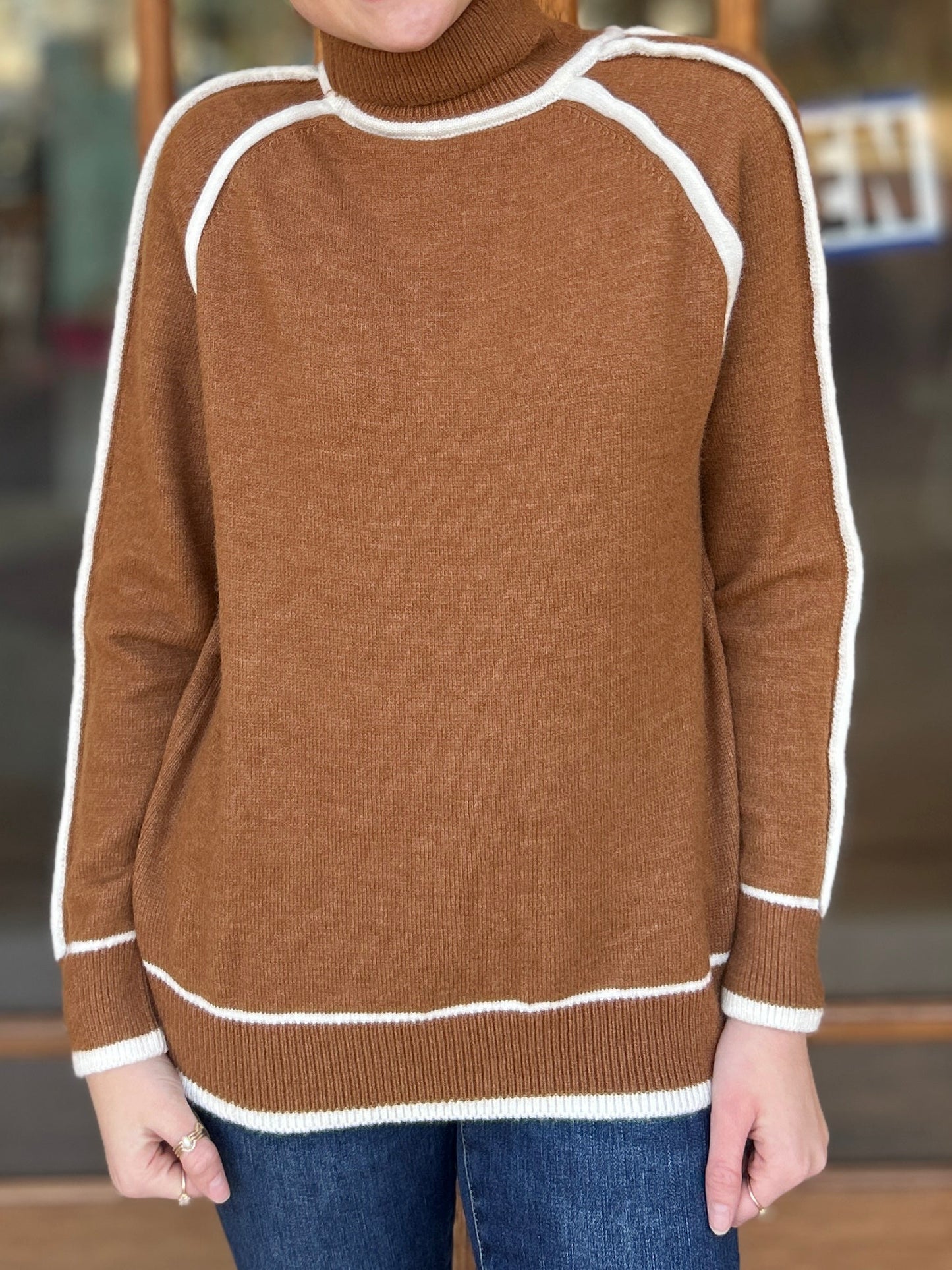 Caramel Turtleneck Sweater