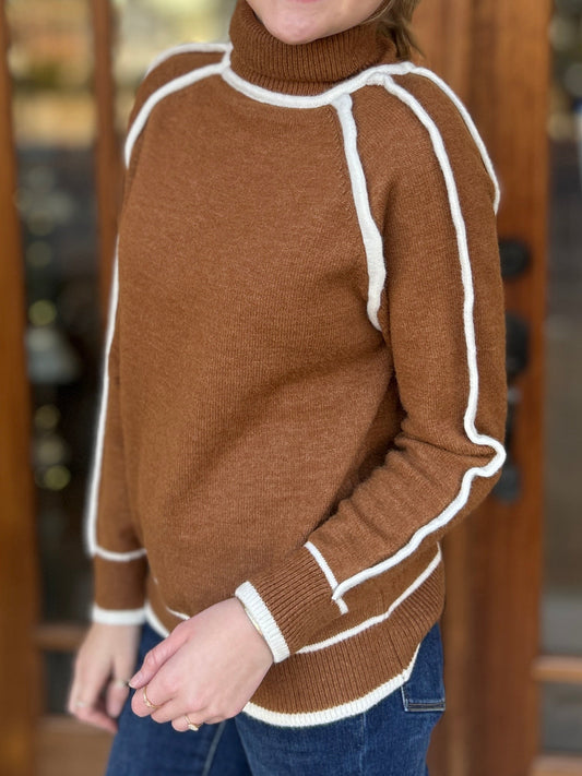Caramel Turtleneck Sweater