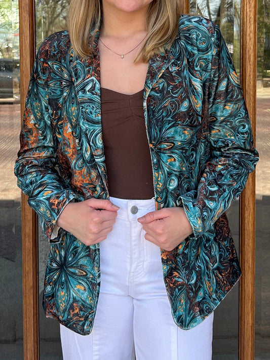 Slim Abstract Blazer