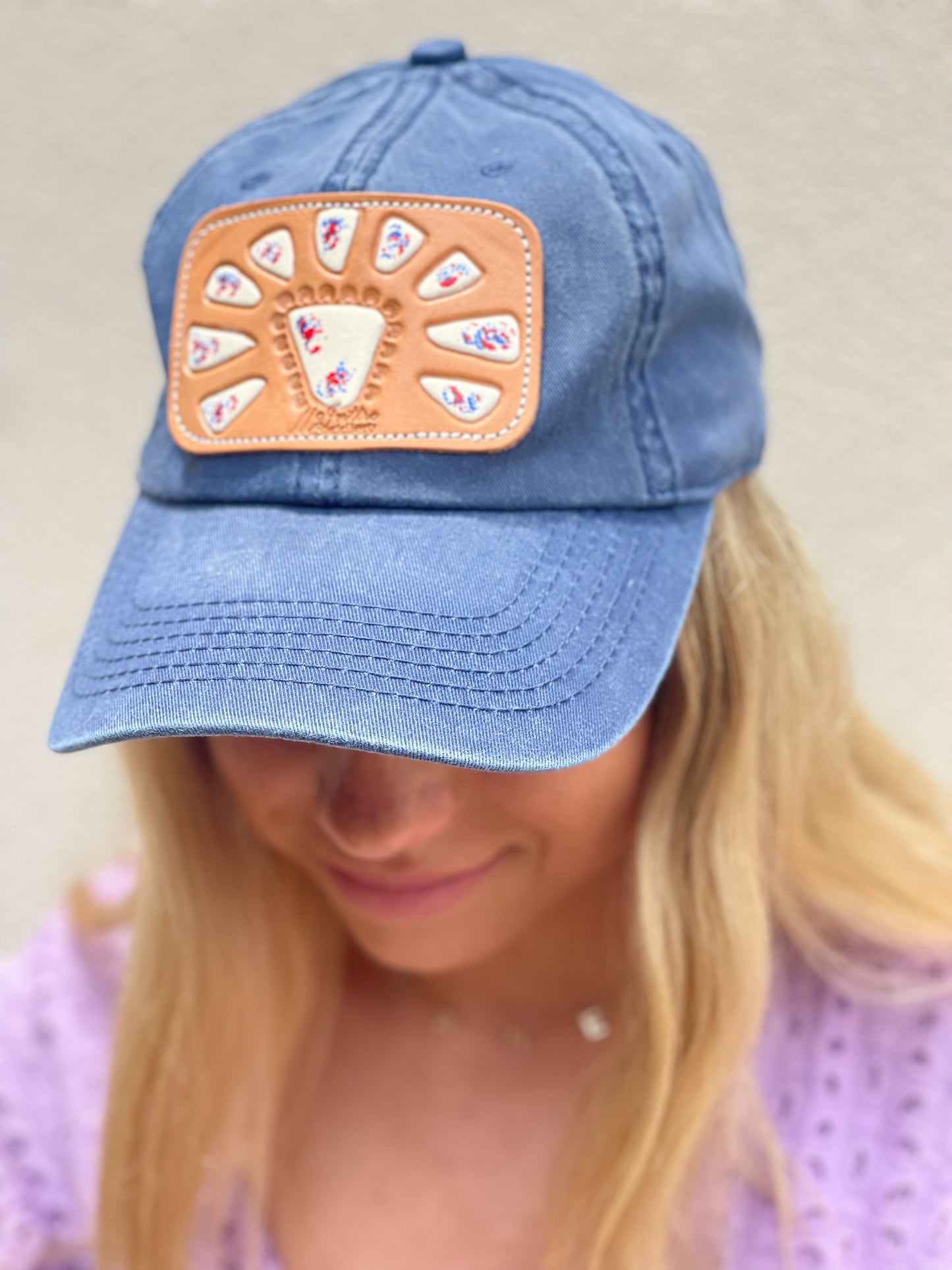 McIntire Saddlery | Cap Red, White & Blue Squash Navy