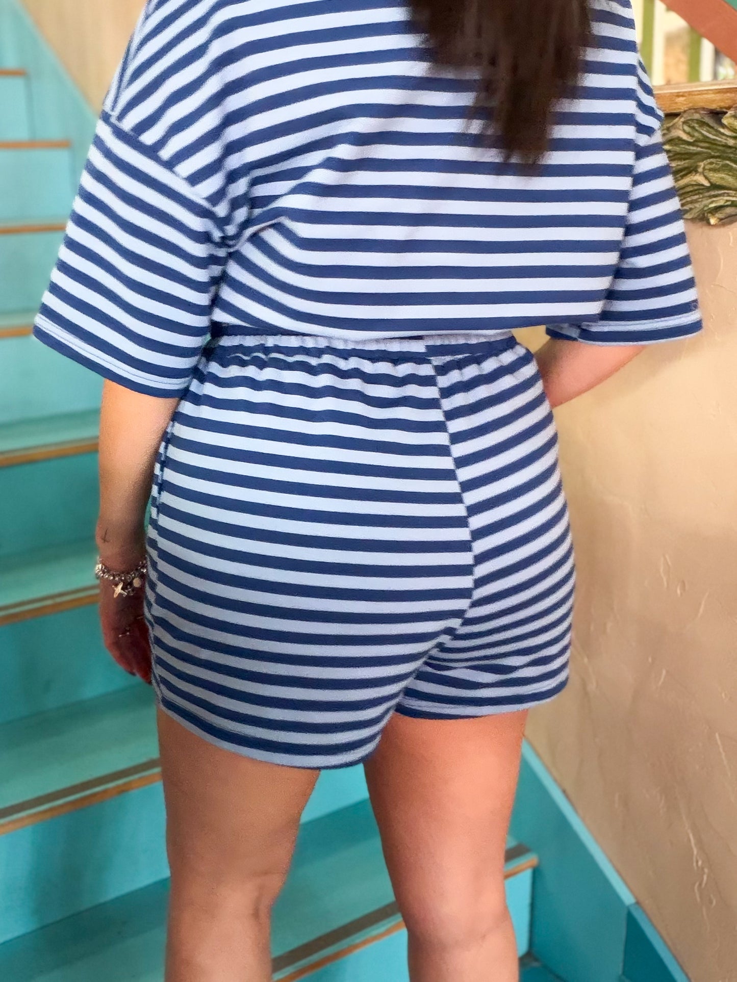Short Set - Blue Striped