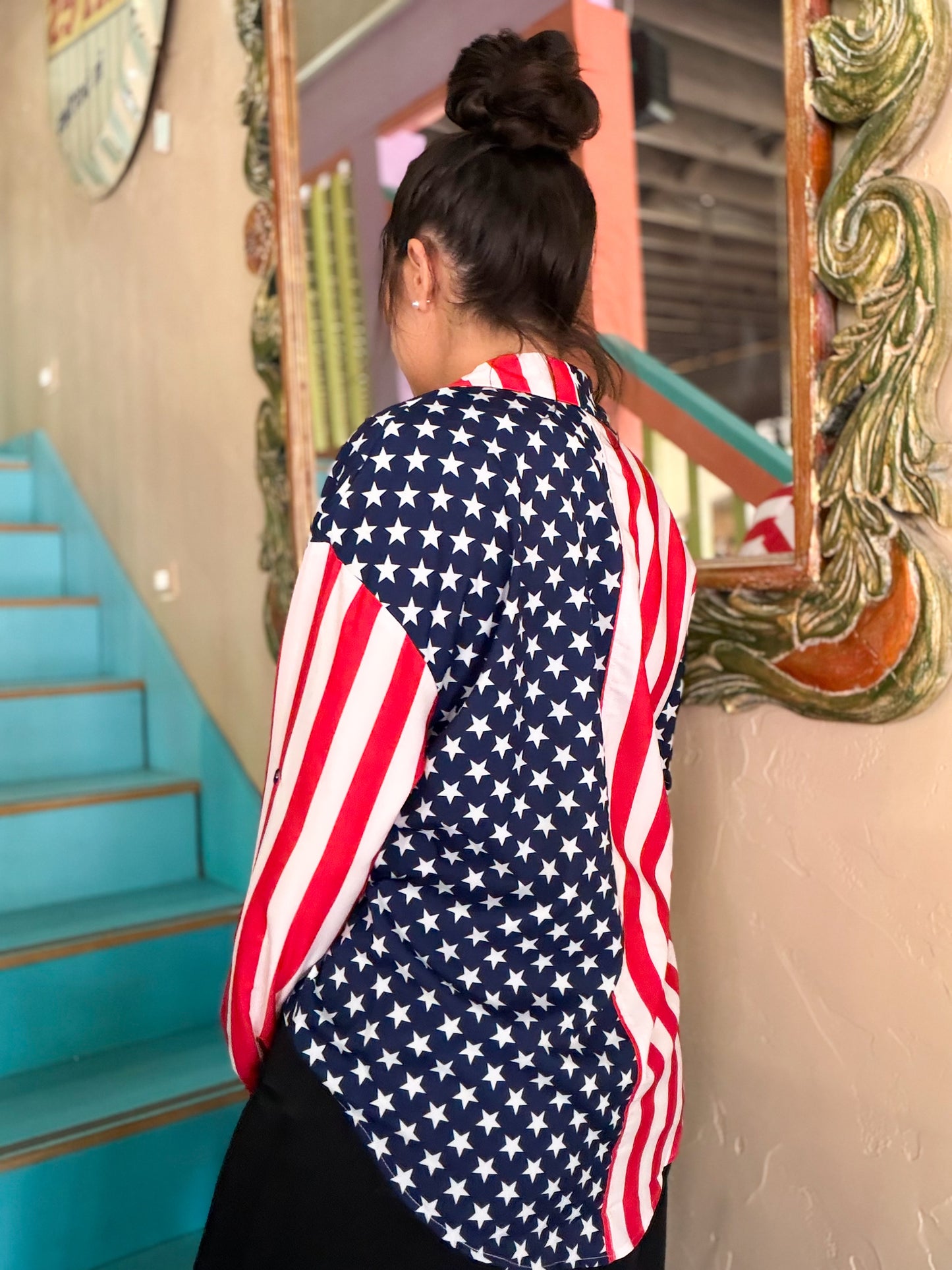 Top - Stars & Stripes Button Down