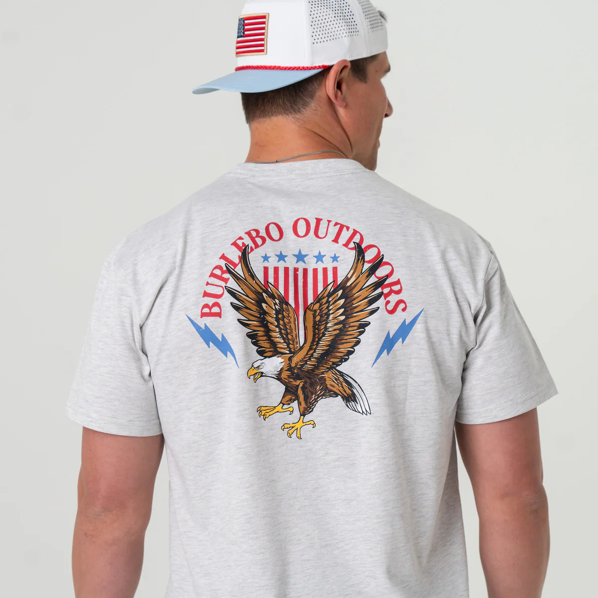 Mens | Burlebo T-Shirt Land Of The Free Ash Grey