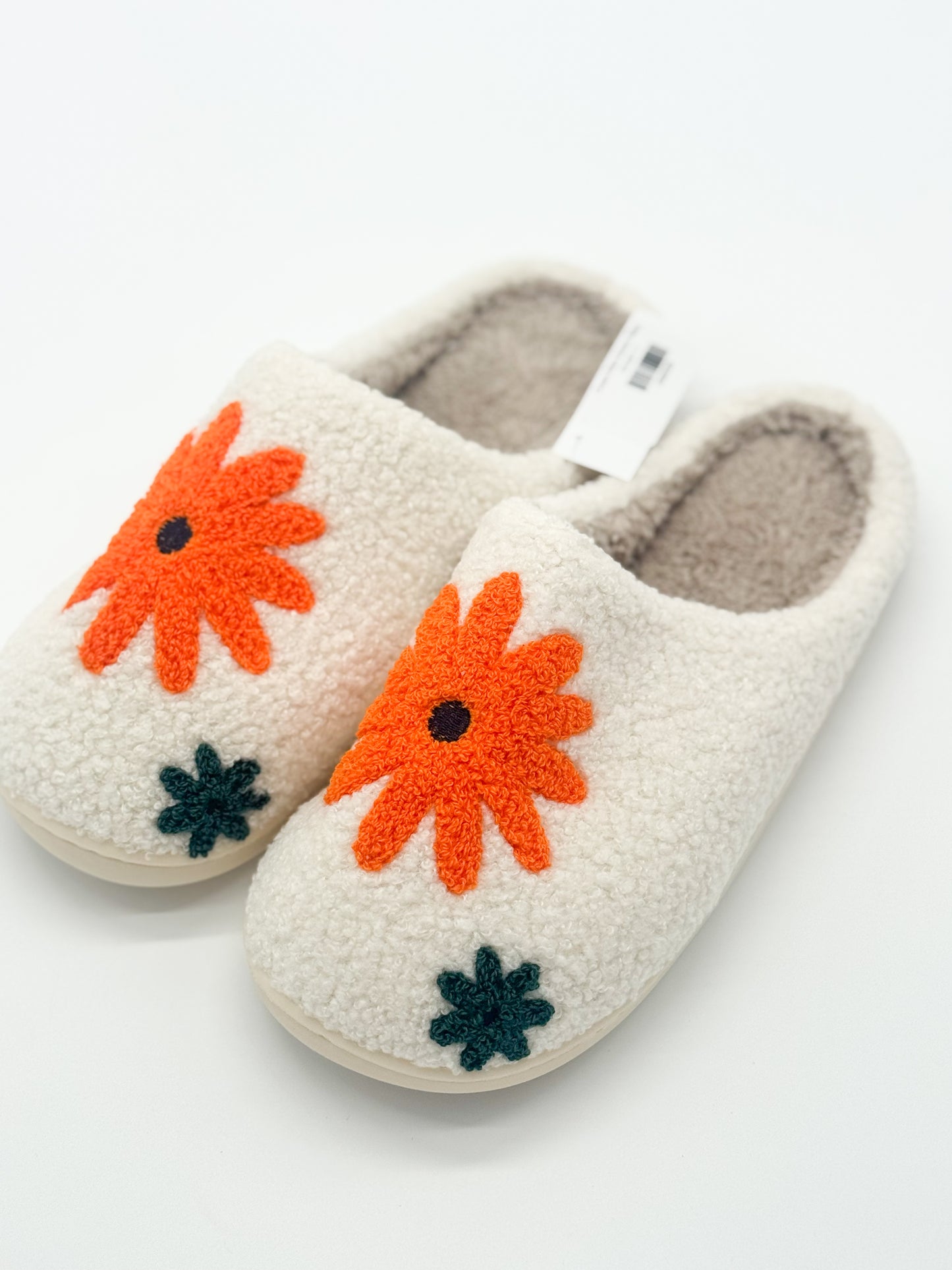 Shoes | Slippers Cream Retro Daisies