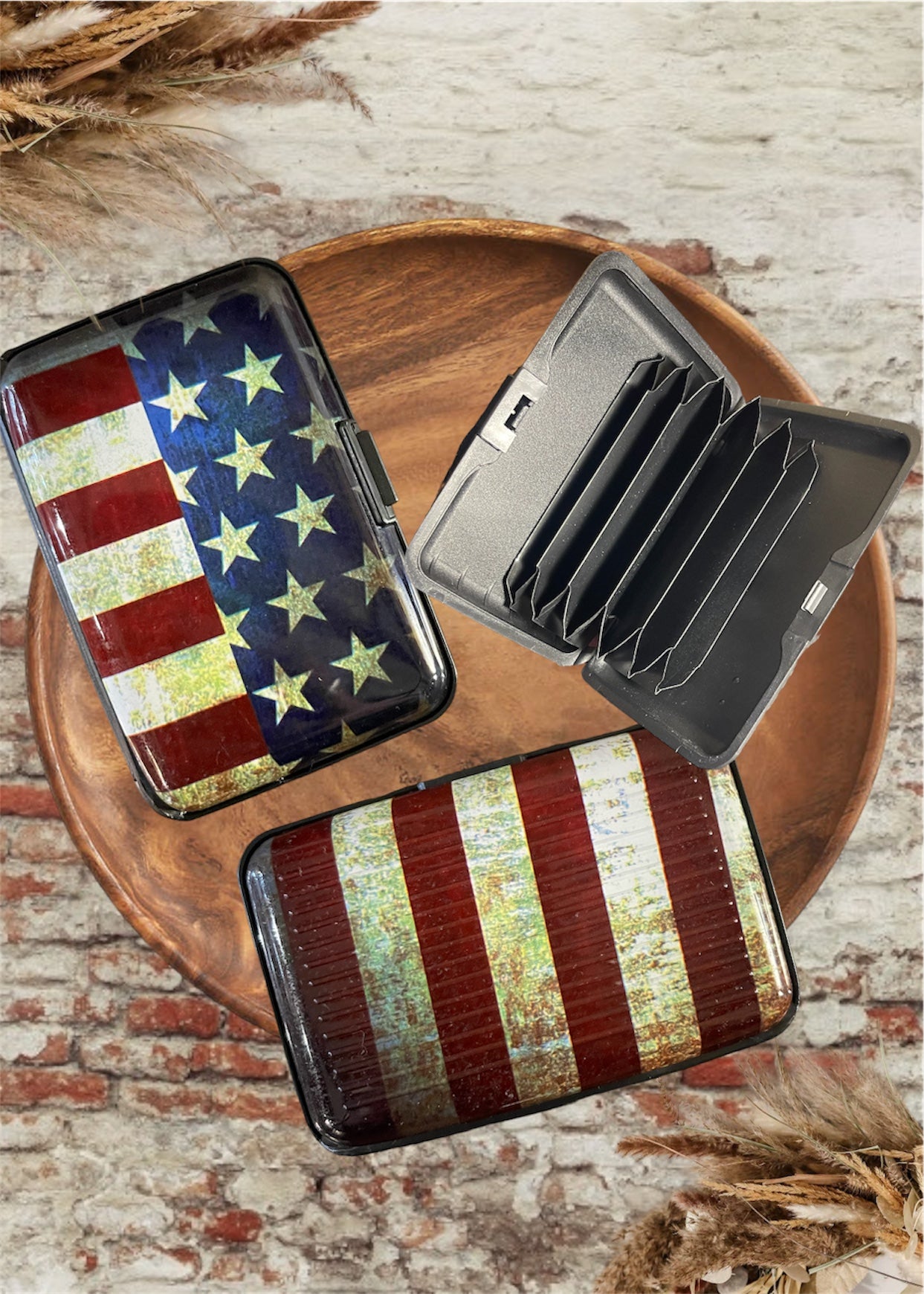 Accessories | Credit Card Holder American Flag Snap Closure