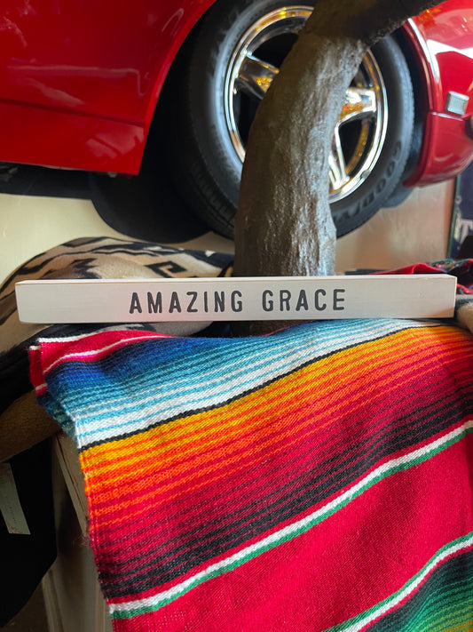 Decor | Amazing Grace Wood Sign 16"L