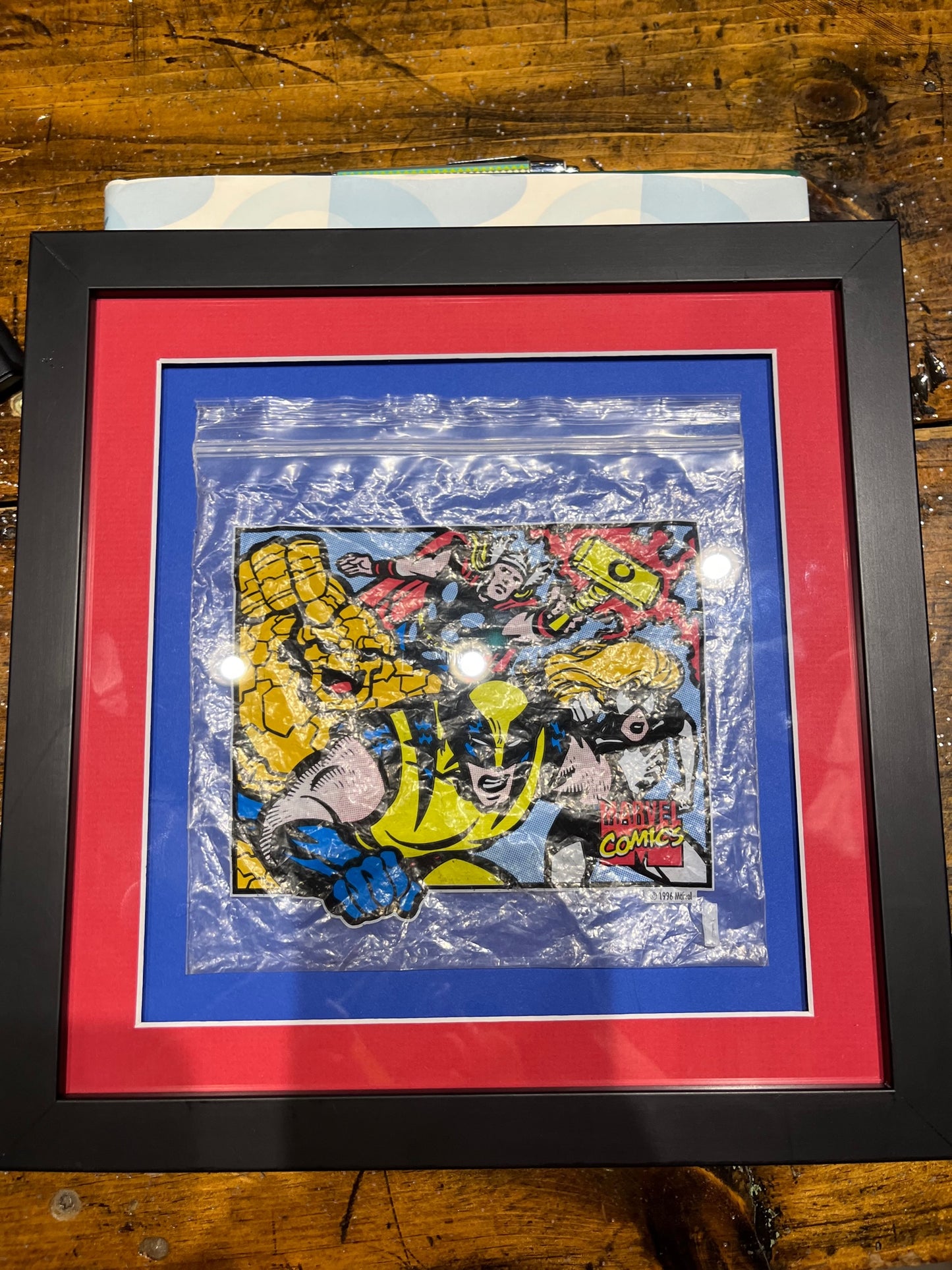 Collectibles | Framed Super Hero’s Sandwich Bag Marvel Comics 1996