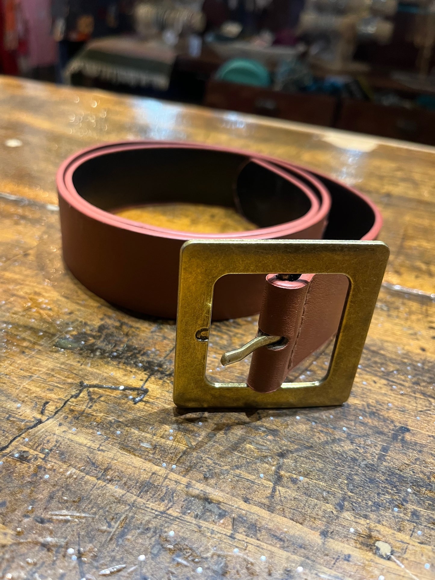 Belt | Brown Square Buckle