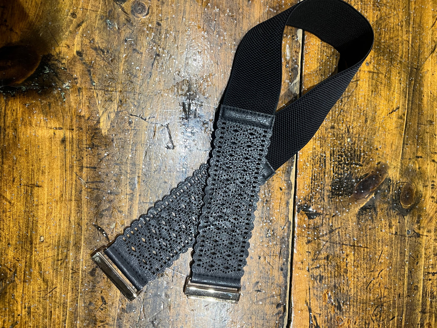 Belt | Black Elastic Slide Buckle