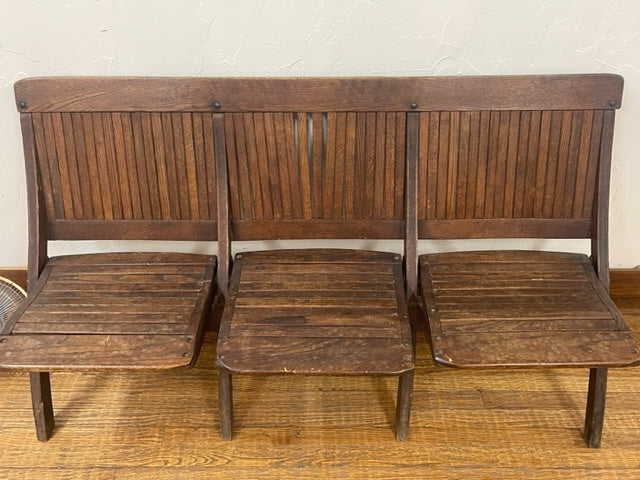 Collectibles | Wooden Bench Vintsge Folding Chairs (3)