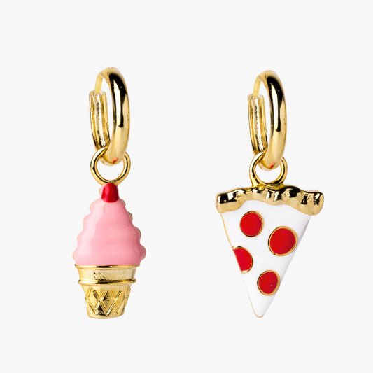 Jewelry | Earrings Pizza & Ice Cream Hoop