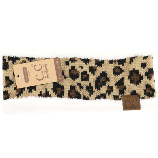 Accessories | C.C Head Wrap Lined Leopard Print