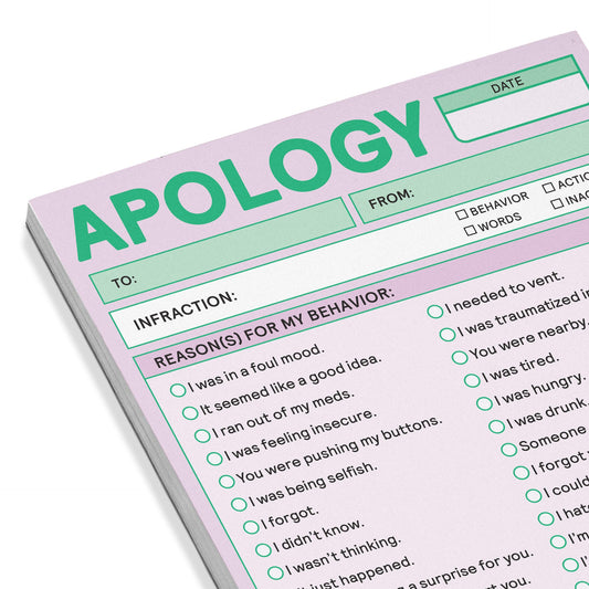 Stationery | Notepad Apology Nifty