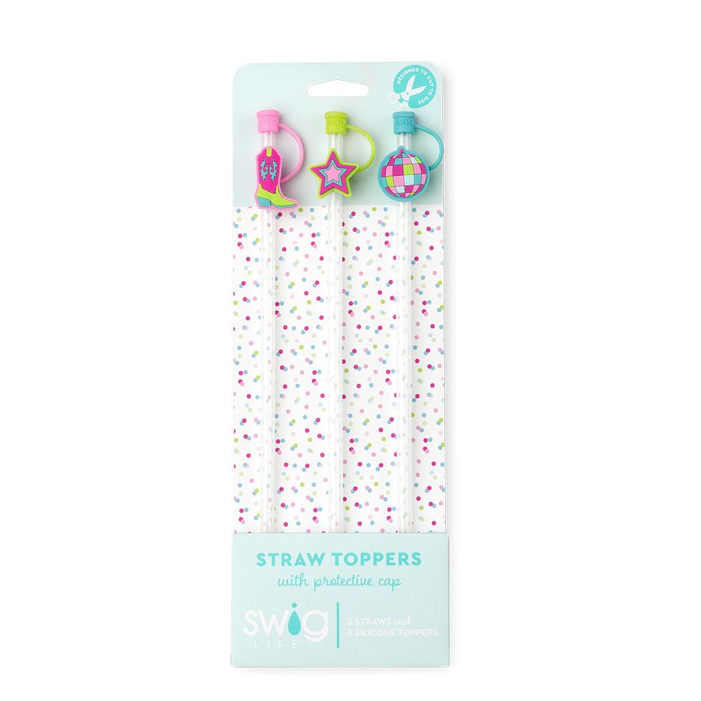 Swig | Disco Cowgirl Straws w/Topper Set