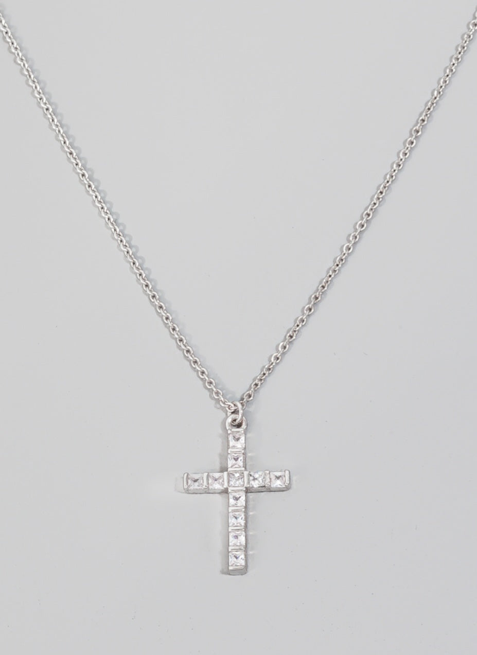 Jewelry | Necklace Cubic Zirconia Pave Cross