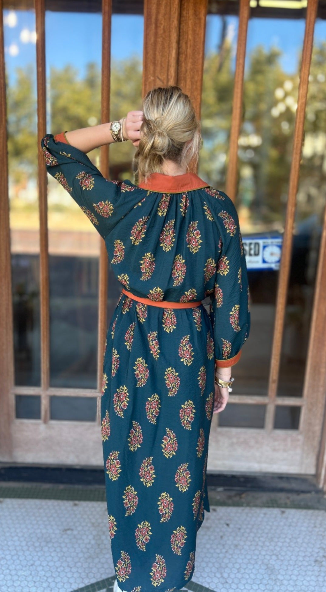 Dress | Maxi Hunter Green Floral