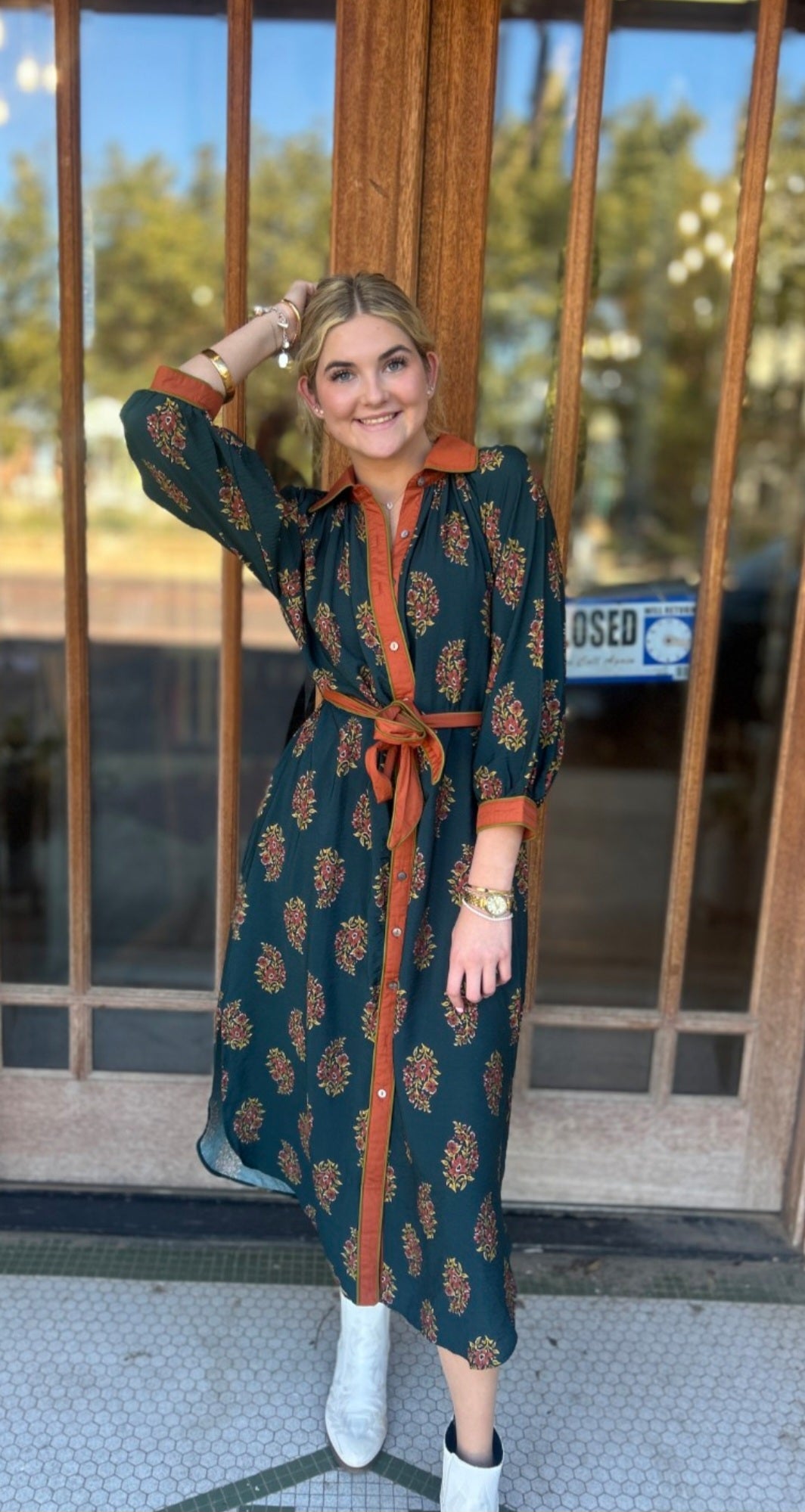 Dress | Maxi Hunter Green Floral