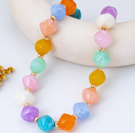 Necklace - Color Pop Chunky Beaded