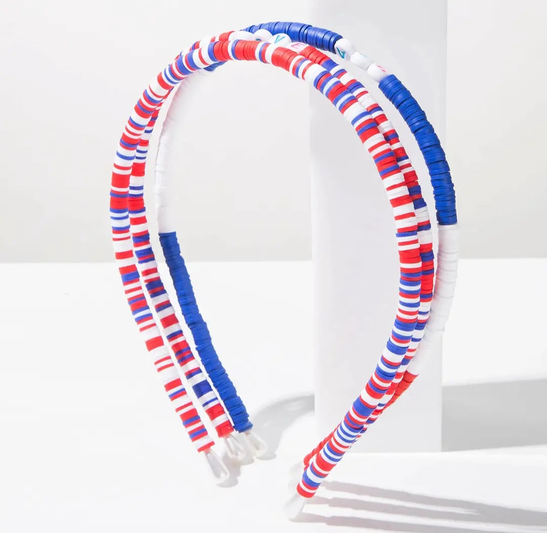 Headband - Patriotic Love Usa