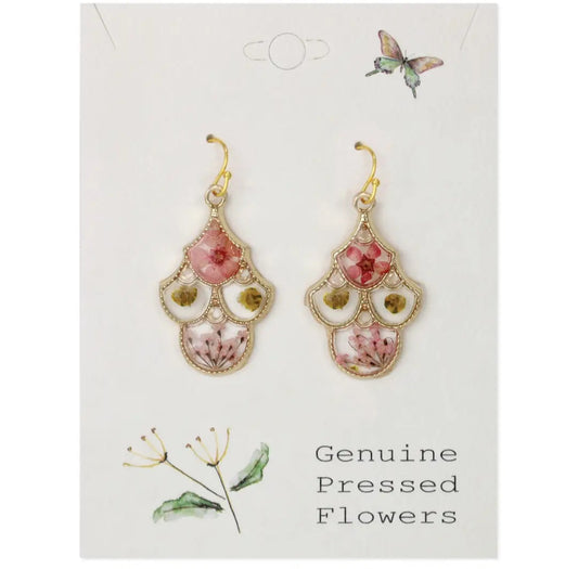 Earrings - Dried Flower Chandelier