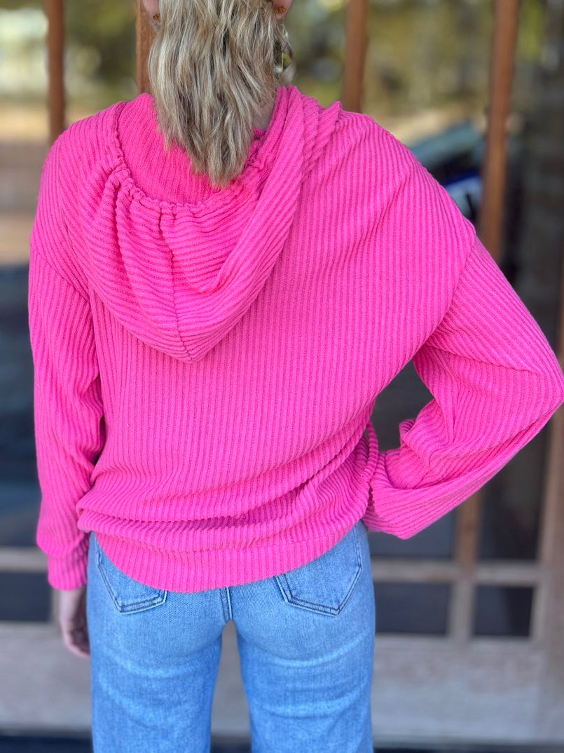 Tops | Sweater Rose Red Hoodie Vintage Style Drop Shoulder