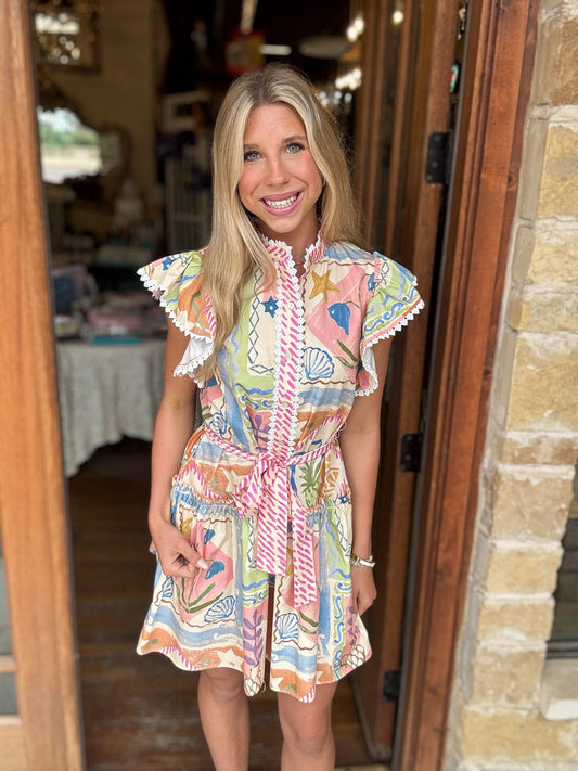 Pastel Voyage Mini Dress