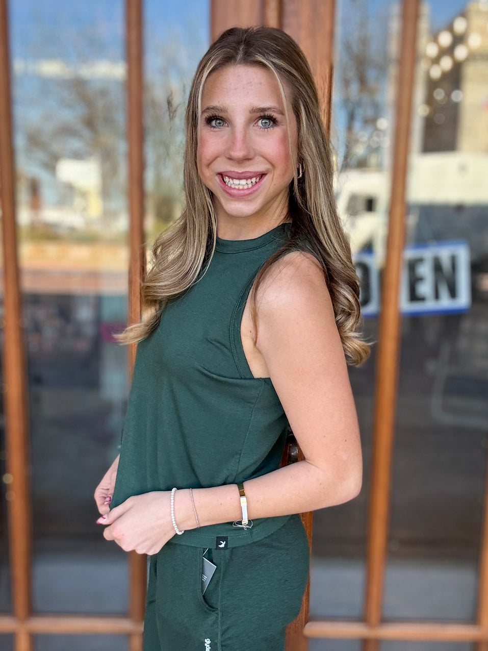 Minimalist Muscle Forest Tank Top