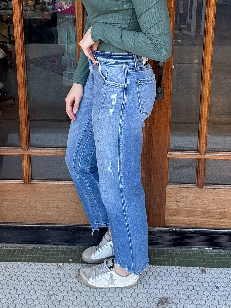 KanCan Mid Rise Straight Jeans