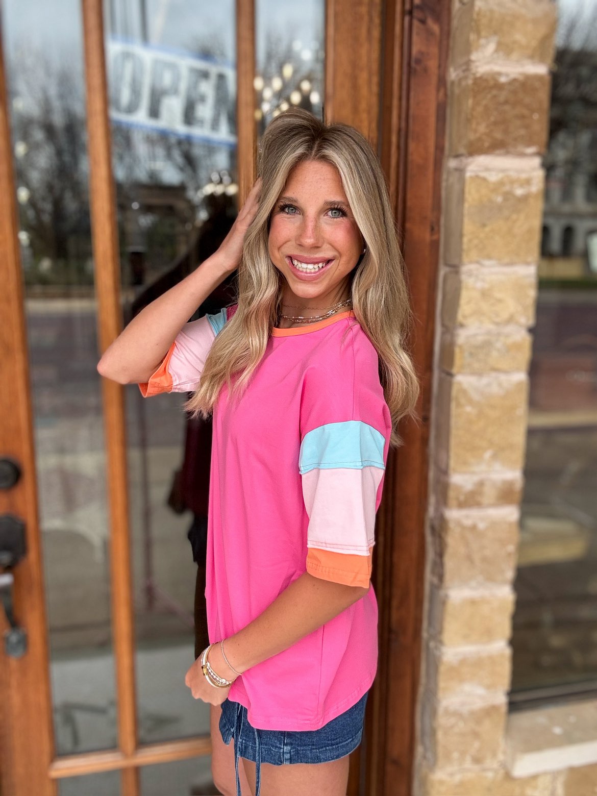 Casual Color Block Tee