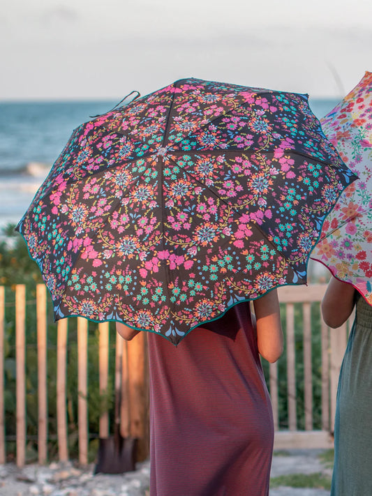 Travel | Umbrella - Black Floral