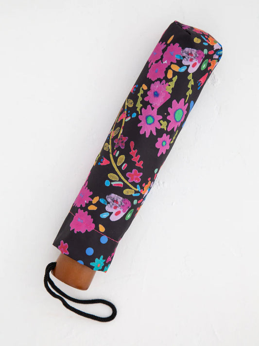 Travel | Umbrella - Black Floral