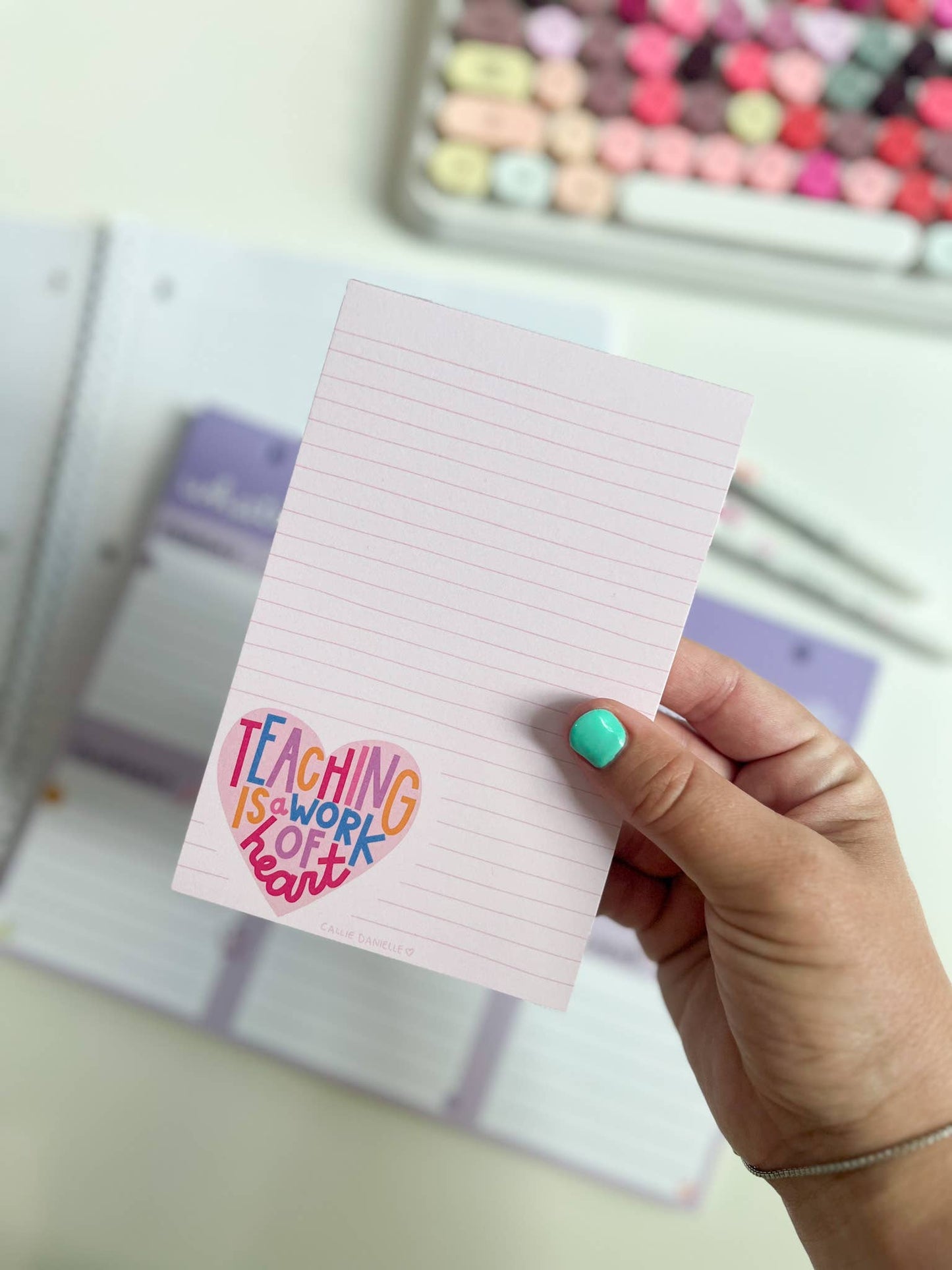 Stationery | Notepad Teaching Is A Work Of Heart