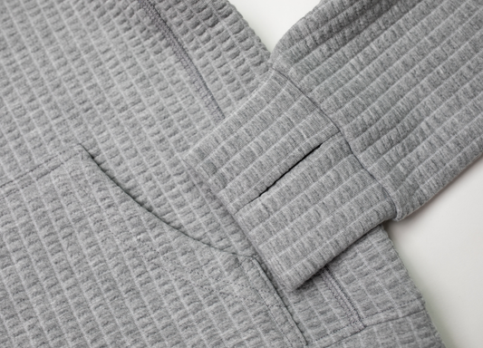 Waffle 1/2 Zip Ash Sweatshirt