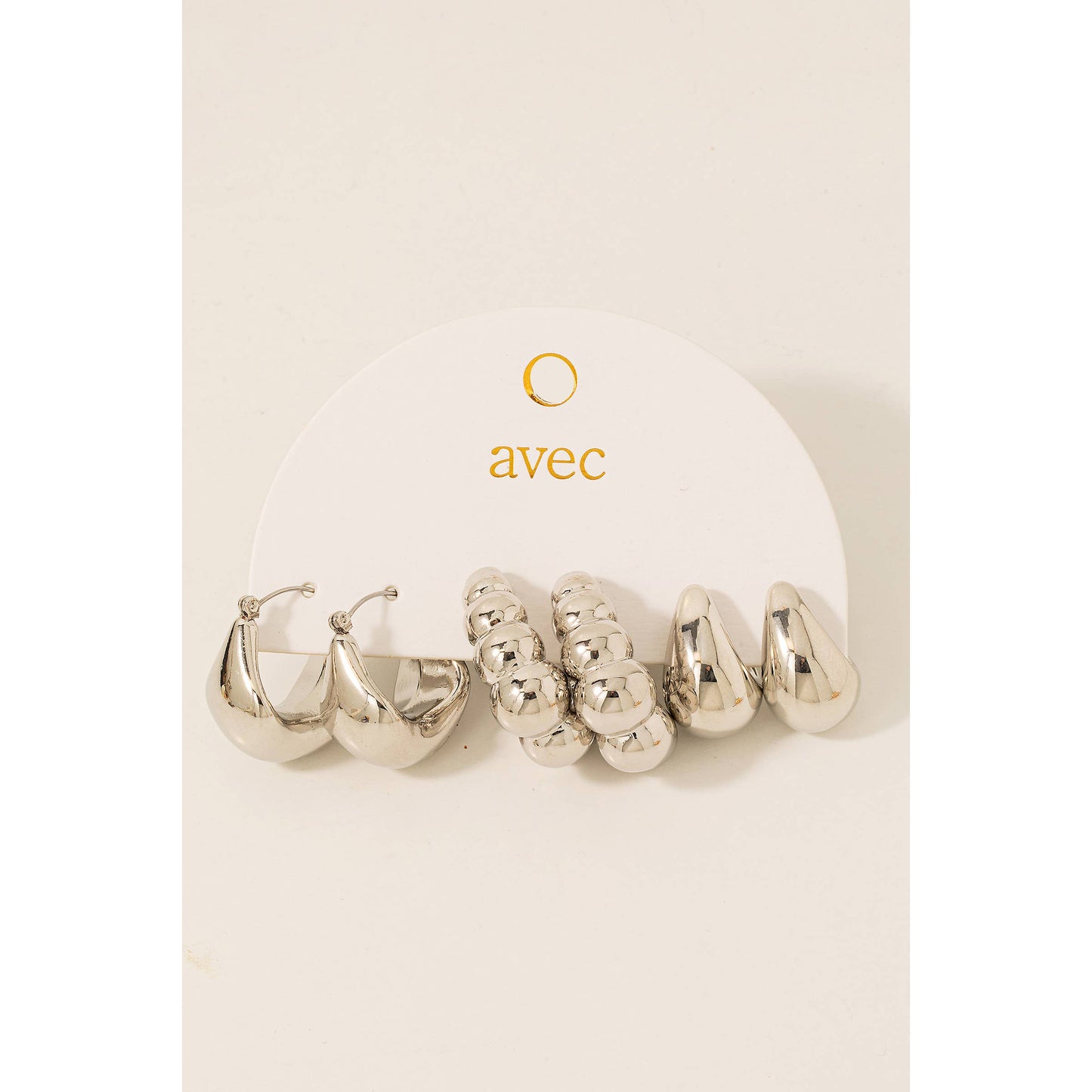 Gold Assorted Hoop Earrings Set