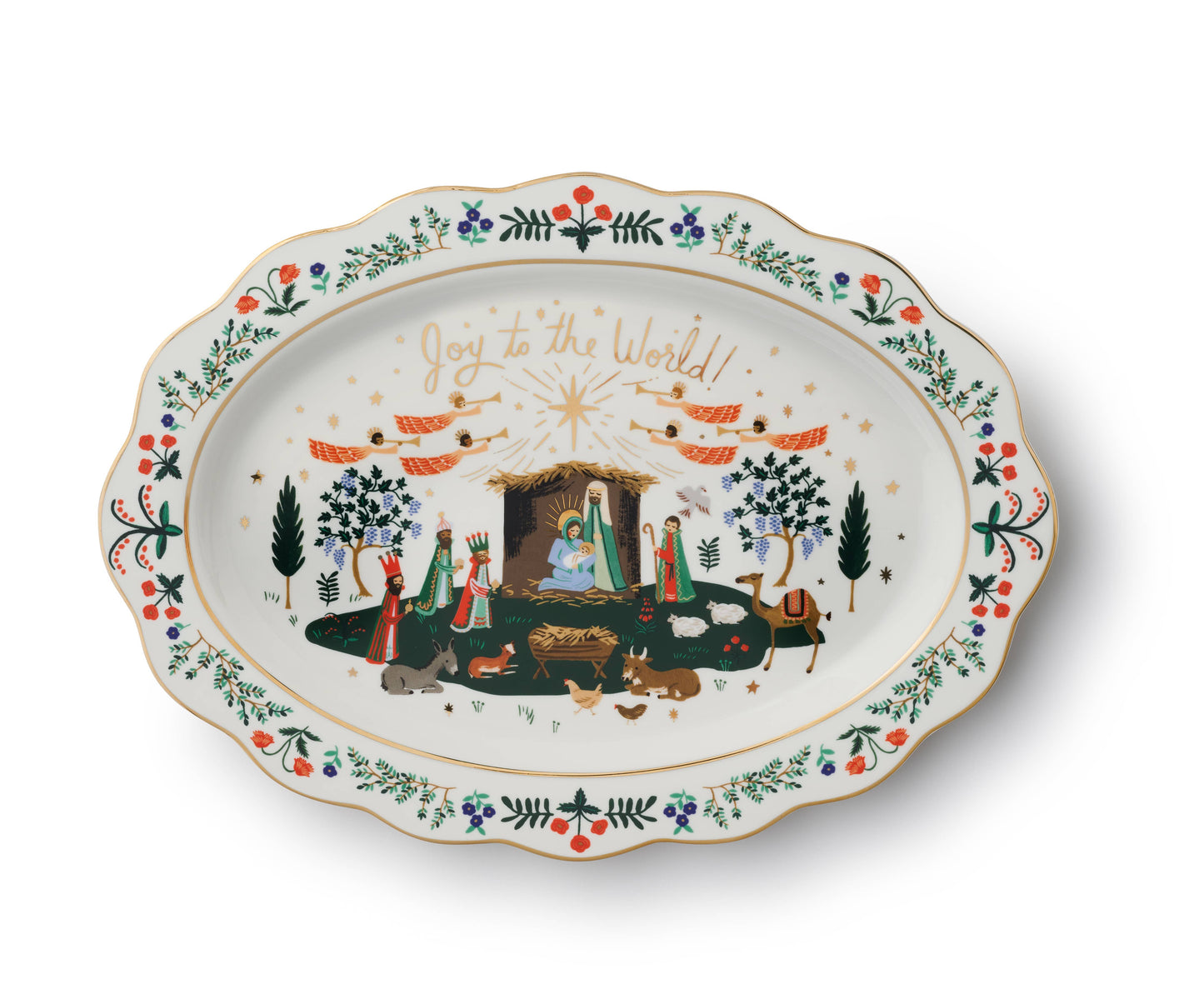 Kitchen | Serving Platter Nativity Porcelain