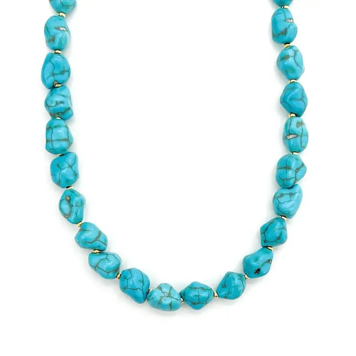 Necklace | Janet Turquoise Beaded Stone Necklace