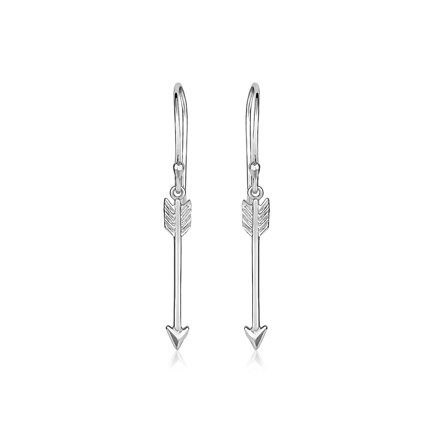 Jewelry | Earrings Antique Silver Arrow Metal Dangle