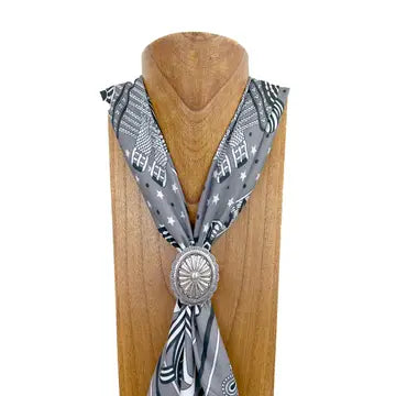 Jewelry | Western Slide Silver Oval Flower Concho