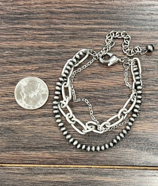 Bracelet - Western Bead Strand Adjustable