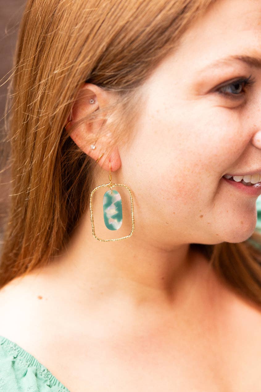 Jewelry | Earrings Madison Hypoallergenic Jade Opal Gold