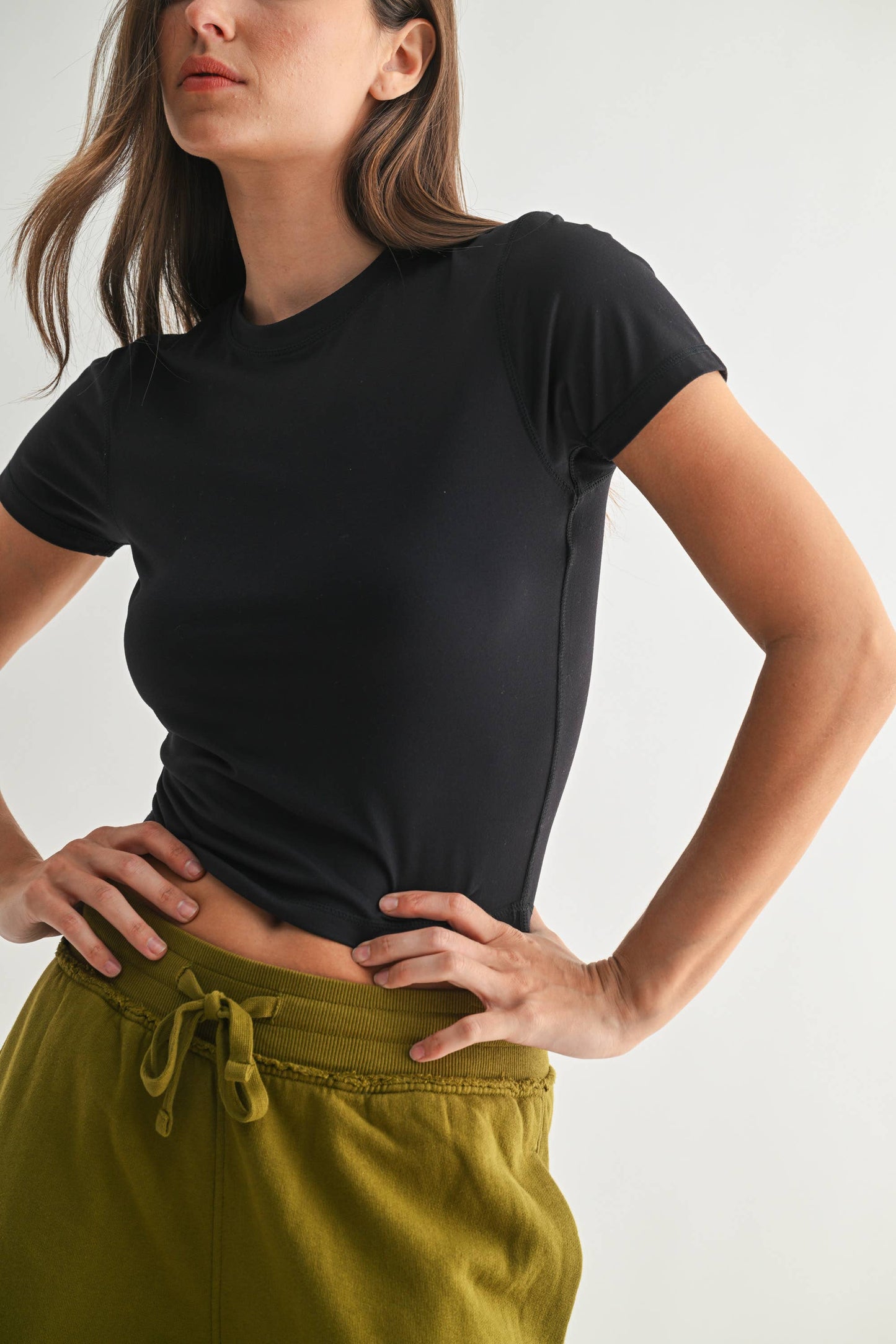 Athleisure | Black Classic Chiq Slim Fit Tee