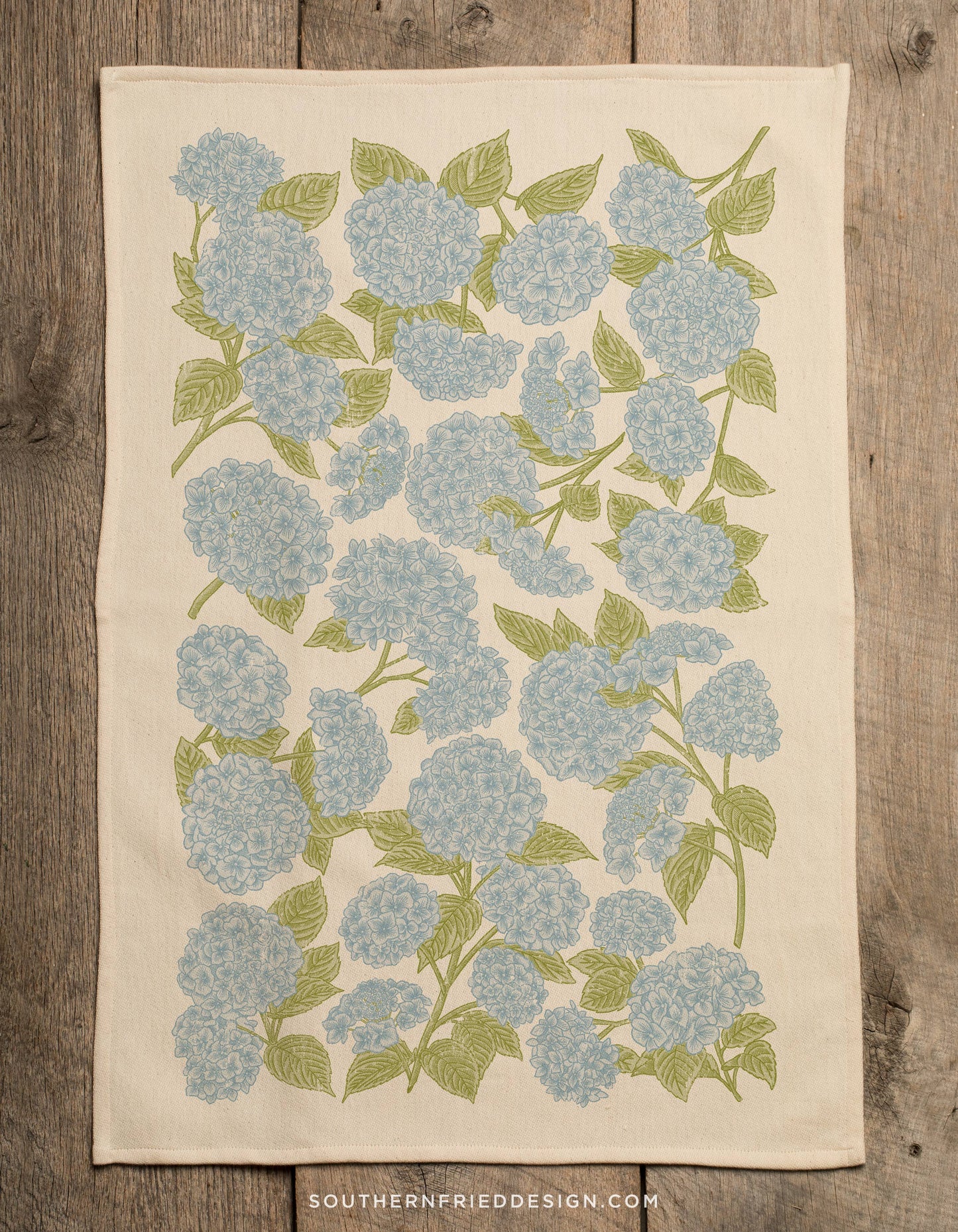 Kitchen Towel - Hydrangea Pattern