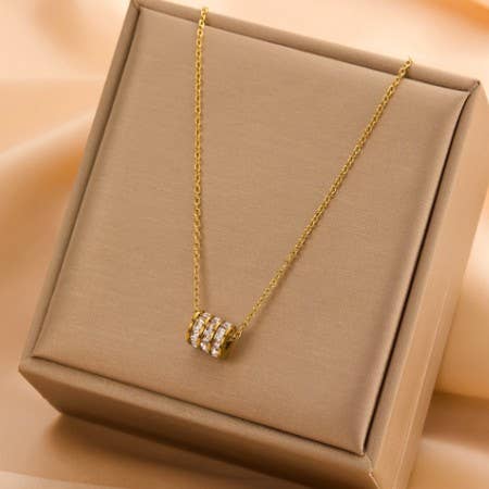 Necklace - 18K STAINLESS STEEL TARNISH FREE BARREL