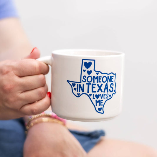 Homewares | Mug White with Blue Someone In Texas Loves Me