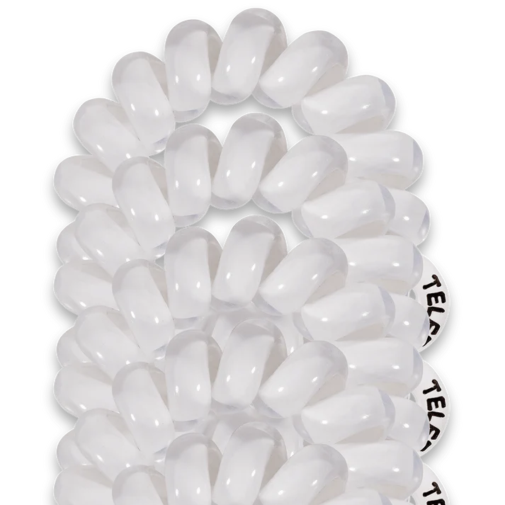 Teleties Tiny Hair Ties • Coconut White